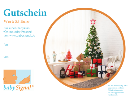 Gutschein Weihnachten 55 Euro Design Baum